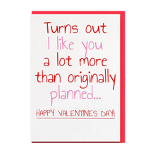 Load image into Gallery viewer, &#39;PLANNED&#39; Valentine&#39;s Day Card
